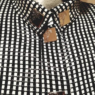 Versace Collection Blk/Wht Ensemble Medusa head metal buttons