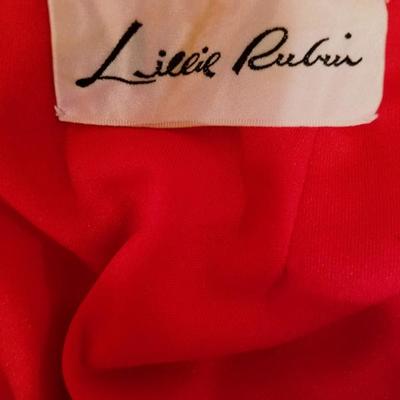 Vtg 1950's Lillie Rubin Iconic floral Organza gown sequin embroidery