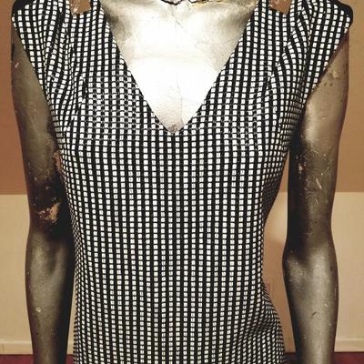 Versace Collection Blk/Wht Ensemble Medusa head metal buttons