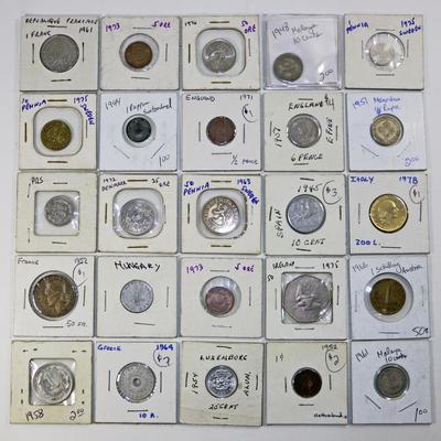 Lot of 25 Vintage Coins - International Coins lot