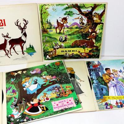 Vintage DISNEY Stories and Music - Old Records Lot of 9