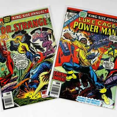 Two #1 Issues Old Comic Books - Dr. Strange #1 + Luke Cage Power Man Annual #1