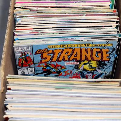 330 Comic Books Lot - 1 Long Box - DC and Marvel Comics