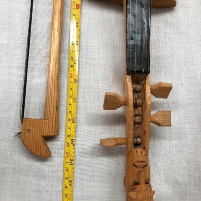 Rare & Unique Tiki Wood Hand Crafted Violin (Item 1005)