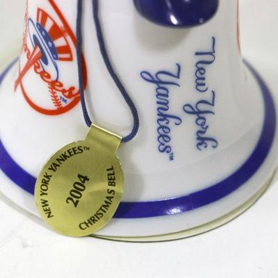 New York Yankees Christmas Bell Porcelain Ornament 2004 Danbury Mint