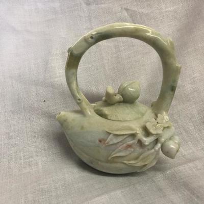 Jade-like Carved Tea Pot (Item 2001)