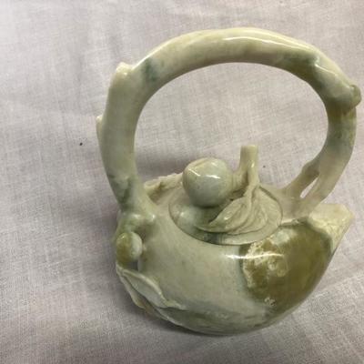 Jade-like Carved Tea Pot (Item 2001)