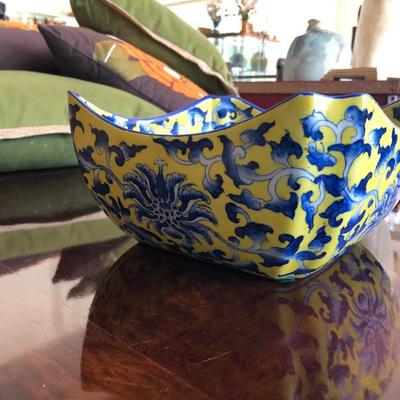 Blue and Yellow Painted Bowl (Item 2005)