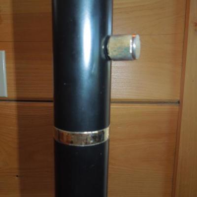 Lot 50: Pair of Tall Black Metal Torchiere Floor Lamps