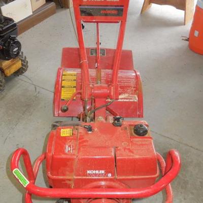 Lot 187: Troy-Bilt PTO 8 HP Gas Motor Rear Tiller Model 12058