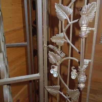 Lot 41: Tall  Iron Gated Wine Rack w/ Grape Clusters