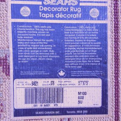 Lot 33:  Floral Decorator Rug 86" x 67" 
