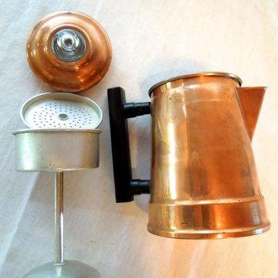 Lot 74: Lot of Mini Kitchen Storage and Copper Coffee Pot