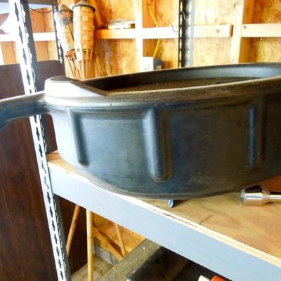Lot 203: Three Shelf Metal Frame Storage Unit with Automotive Supplies