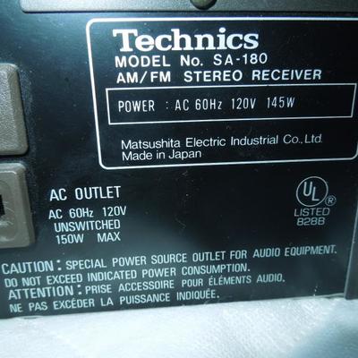 Lot 135: Technics Receiver SA-180 Quartz AM/FM Synthesizer