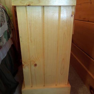 Lot 109: Natural Pine Bedside Stand with Drawer