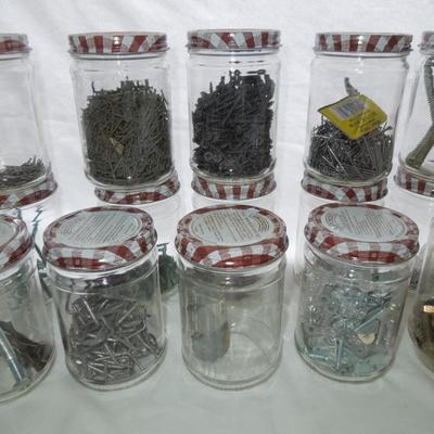 Lot 173: Huge Lot of Screws and Assorted Hardware with Storage 