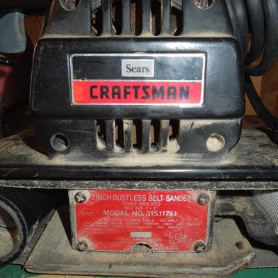 Lot 207: Sears Craftsman 21" Dustless Belt Sander with Bag