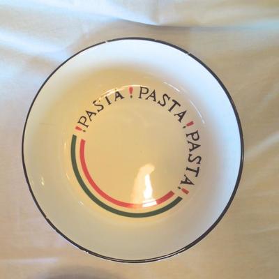 Lot 64: Two 12" Pasta Bowls and Pasta Keeper
