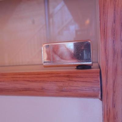 Lot 44 A:  Tall Lighted Glass Front Display Cabinets with Shelves and Storage #2