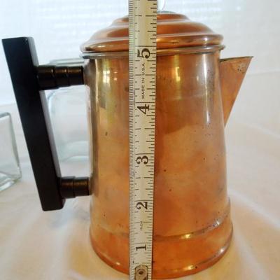 Lot 74: Lot of Mini Kitchen Storage and Copper Coffee Pot