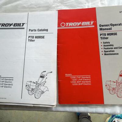 Lot 187: Troy-Bilt PTO 8 HP Gas Motor Rear Tiller Model 12058