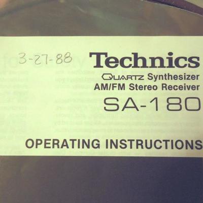 Lot 135: Technics Receiver SA-180 Quartz AM/FM Synthesizer
