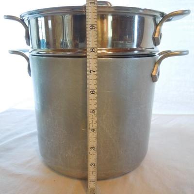Lot 79: All Clad Stainless Cookware with Stock Pot, etc.