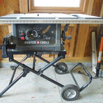 Lot 215: Porter and Cable Jobsite 10" Table Saw Machine Shop