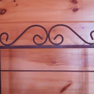 Lot 27: Four Shelf Rusted Look Scrolled Iron Plant Stand or Bakers Rack