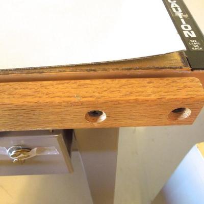 Lot 151: Mayline Ranger Metal Base 2 Drawer Drafting Table w/Lamp #1