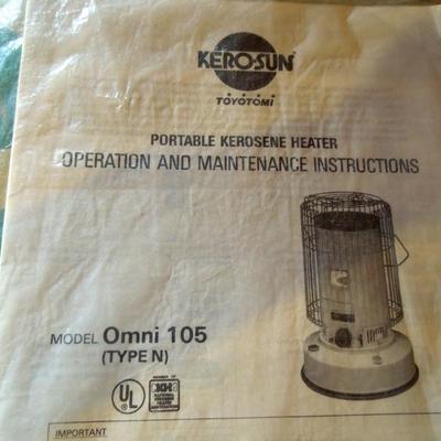 Lot 211: Kerosun Omni 105 Kerrosine Heater, Manual and Kerosene Carrier