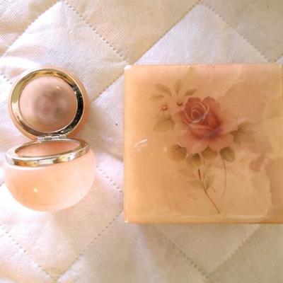 Lot 142: Miniature Alabaster and Porcelain Boxes and Containers