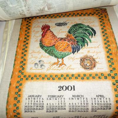 Lot 23: Fourty Linen Wall Calendars 1979 - 2017 for Crafting