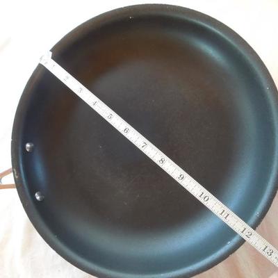 Lot 87: Two 12" Teflon Stainless Skillets All Clad and Cuisinart