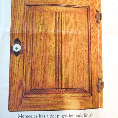 Lot 40:  Keller "Memories" Lighted Oak Leaded Glass Buffet Hutch with Mirror