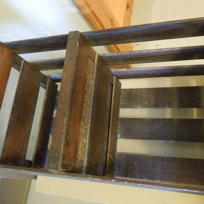 Lot 154: Rolling Wood Storage Fruit Crate 