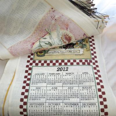 Lot 23: Fourty Linen Wall Calendars 1979 - 2017 for Crafting