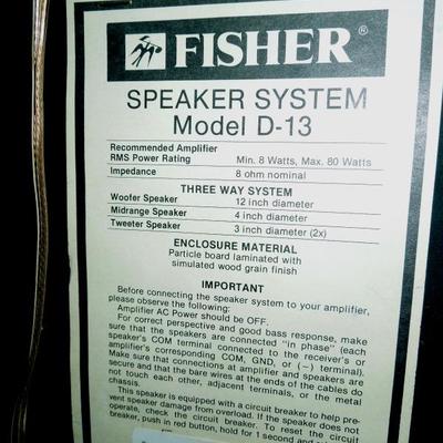 Lot 47: Cabinet Speakers, Stereo Receiver, CD Player and Antenna
