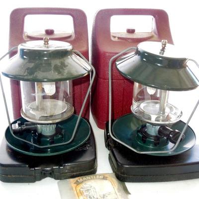 Lot 239: Two Coleman Gas Lanterns with Cases and Extra Mantles
