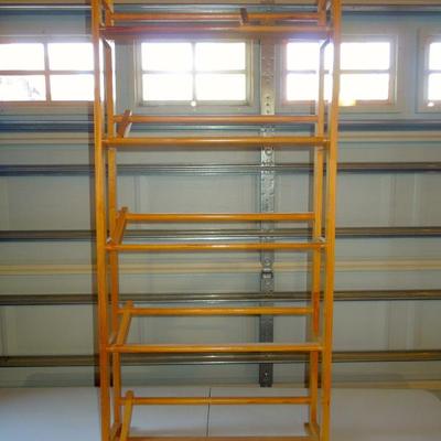 Lot 227: Five Shelf Wood CD or Shoe Rack
