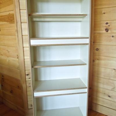 Lot 25: Tall Lighted Book or Display Case Shelves