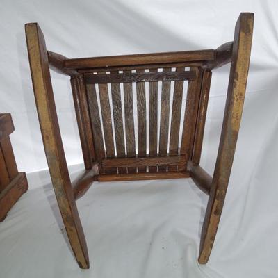 Lot 178: Vintage Cape Cod Fruit Crate and Child's Rocker
