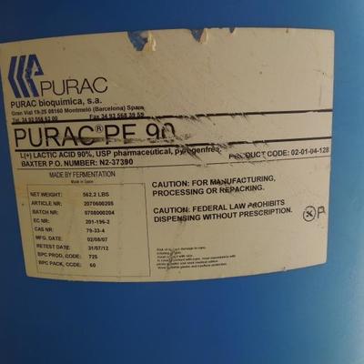 Lot 174: Four Empty Large Industrial Blue Plastic Storage Barrels