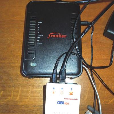 Lot 125: OBI VOIP Adapter and Frontier Internet Router/Modem 
