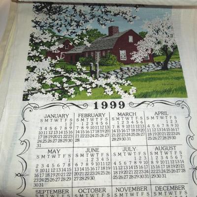 Lot 23: Fourty Linen Wall Calendars 1979 - 2017 for Crafting