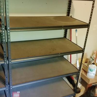 Lot 249: Two Basement or Garage Storage Shelves Metal Frame
