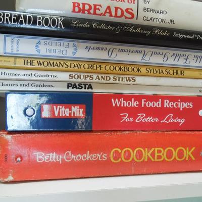 Lot 102: Eighteen Cookbooks and Metal Bookends