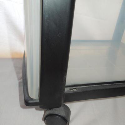 Lot 21: FourDrawer Rolling Plastic Storage Carts