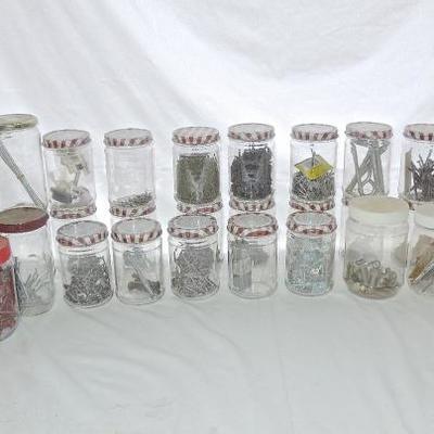 Lot 173: Huge Lot of Screws and Assorted Hardware with Storage 